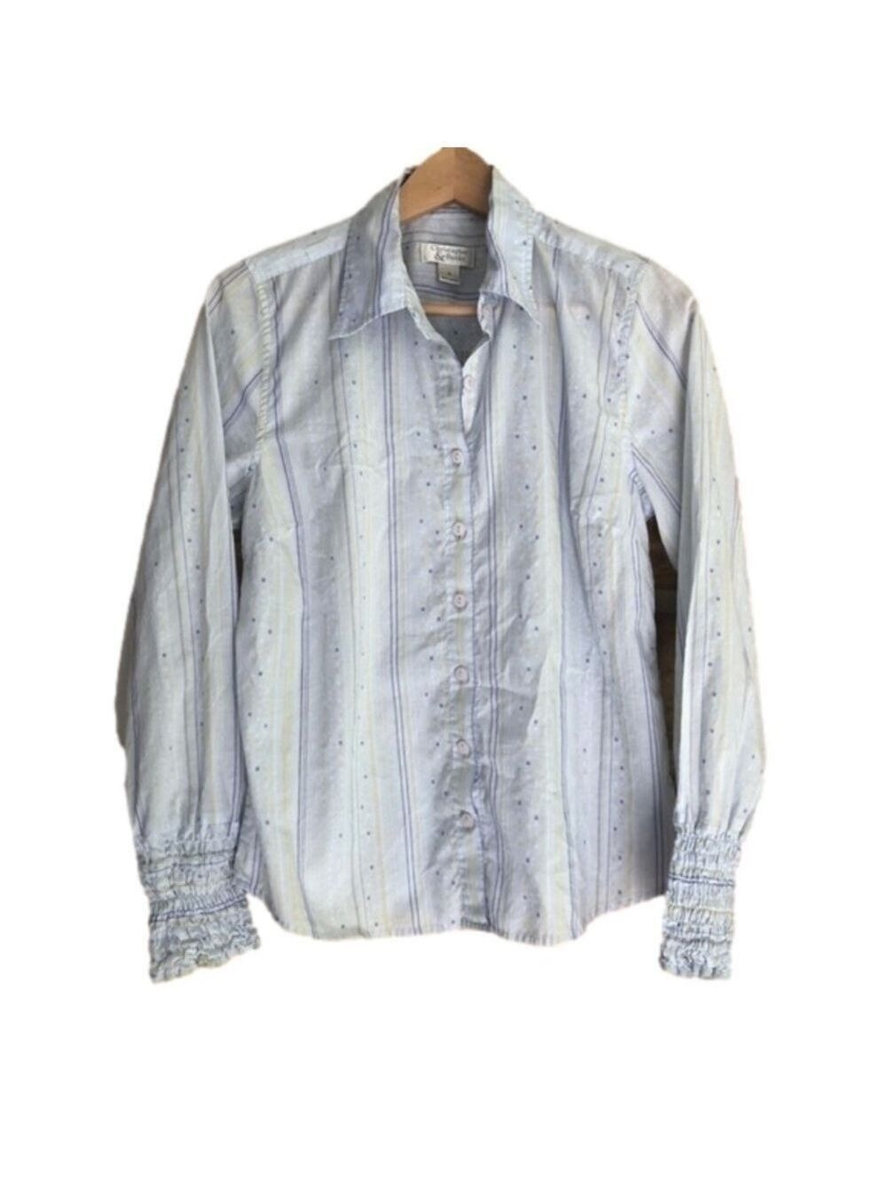Vintage Christopher & Banks smocked blouse size small